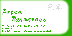 petra marmarosi business card